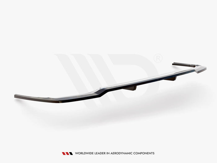 Audi A4 S-Line B9 Facelift Central Rear Splitter (Vertical Bars) - Maxton Design