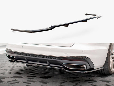 Maxton Design - Central Rear Splitter (Vertical Bars) Audi A4 S-Line B9 Facelift