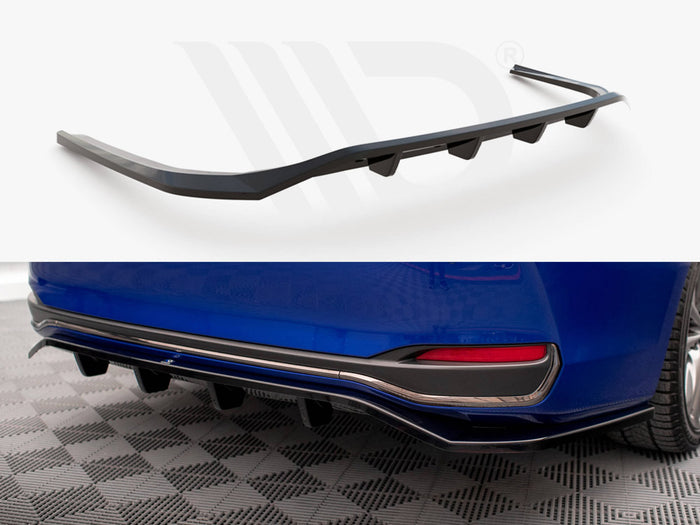 Lexus ES F Sport Mk7 Central Rear Splitter (Vertical Bars) - Maxton Design