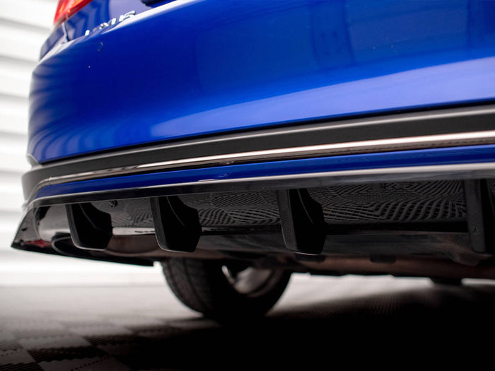 Lexus ES F Sport Mk7 Central Rear Splitter (Vertical Bars) - Maxton Design