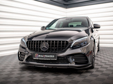 Maxton Design - FRONT SPLITTER V.1 MERCEDES C AMG LINE / C43 AMG SEDAN / COUPE W205 / C205 FACELIFT
