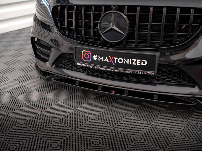 Front Splitter V.2 Mercedes-Benz C AMG Line Sedan / Coupe / Estate W205 / C205 / S205 Facelift - Maxton Design