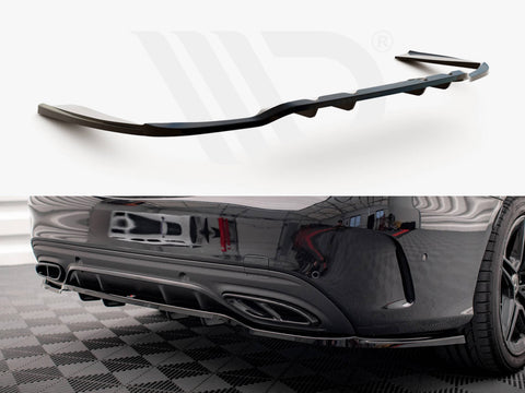 Mercedes C AMG Line W205 Facelift Rear Splitter (Vertical Bars) - Maxton Design