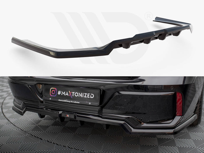 BMW 7 M-Pack G70 Central Rear Splitter (Vertical Bars) - Maxton Design