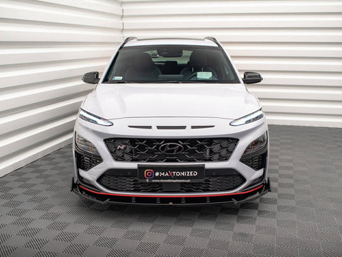 Maxton Design - FRONT SPLITTER V.2 + FLAPS HYUNDAI KONA N MK1