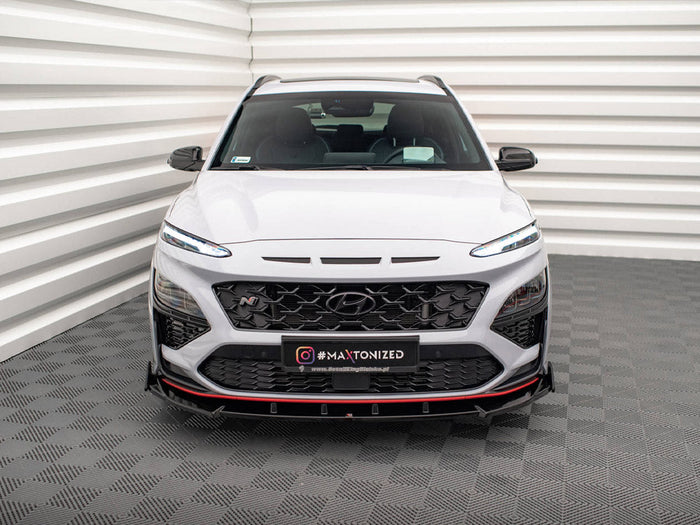 Maxton Design - FRONT SPLITTER V.2 + FLAPS HYUNDAI KONA N MK1