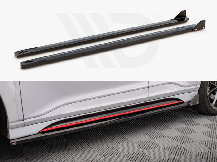 Maxton Design - SIDE SKIRTS DIFFUSERS V.1 + FLAPS HYUNDAI KONA N MK1