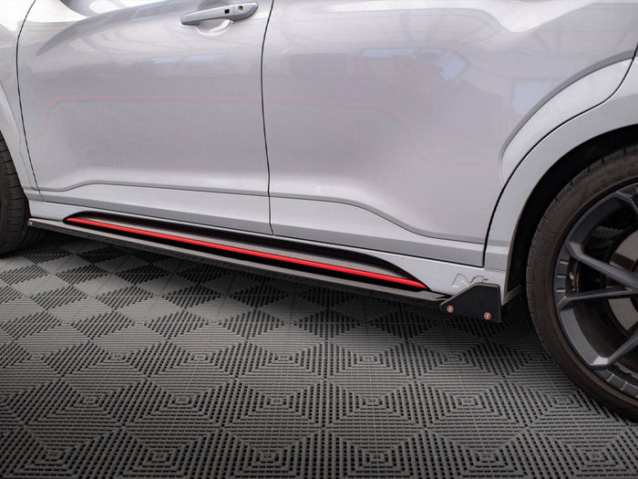 Maxton Design - SIDE SKIRTS DIFFUSERS V.1 + FLAPS HYUNDAI KONA N MK1