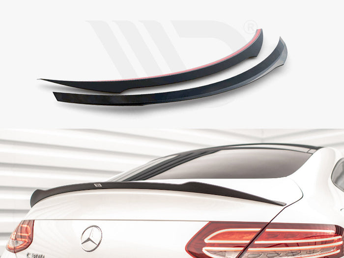 Maxton Design - SPOILER EXTENSION CAP MERCEDES C-CLASS W205 COUPE AMG-LINE (2015-2018)