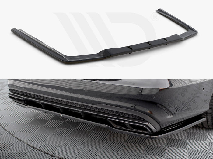 Maxton Design - CENTRAL REAR SPLITTER (VERTICAL BARS) MERCEDES-BENZ E63 AMG SEDAN W212 FACELIFT (2012-2014)