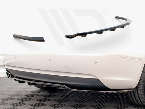 Audi A5 Coupe 8T Facelift Central Rear Splitter (Vertical Bars) - Maxton Design