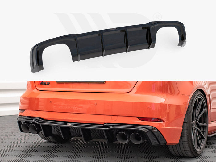 Maxton Design - Rear Valance + Milltek Sport Resonated Exhaust Audi RS3 Sportback 8V Facelift
