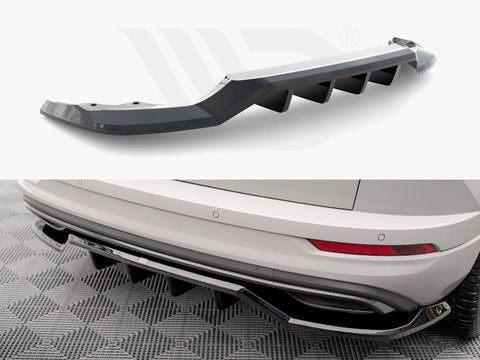 Rear Splitter (Vertical Bars) Skoda Karoq Sportline Mk1 Facelift - Maxton Design