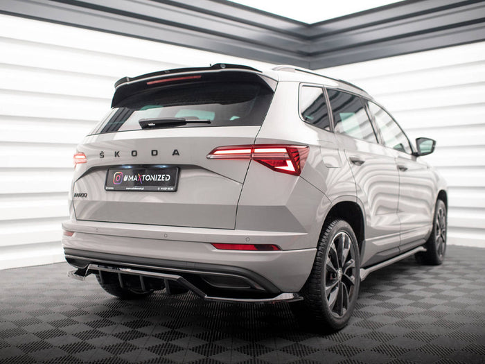 Rear Splitter (Vertical Bars) Skoda Karoq Sportline Mk1 Facelift - Maxton Design