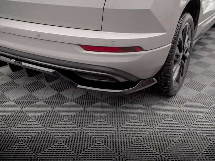 Rear Splitter (Vertical Bars) Skoda Karoq Sportline Mk1 Facelift - Maxton Design