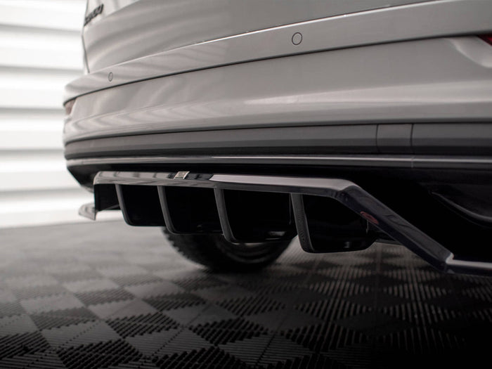 Rear Splitter (Vertical Bars) Skoda Karoq Sportline Mk1 Facelift - Maxton Design