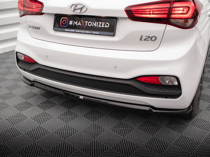 Hyundai I20 Mk2 Facelift Central Rear Splitter - Maxton Design