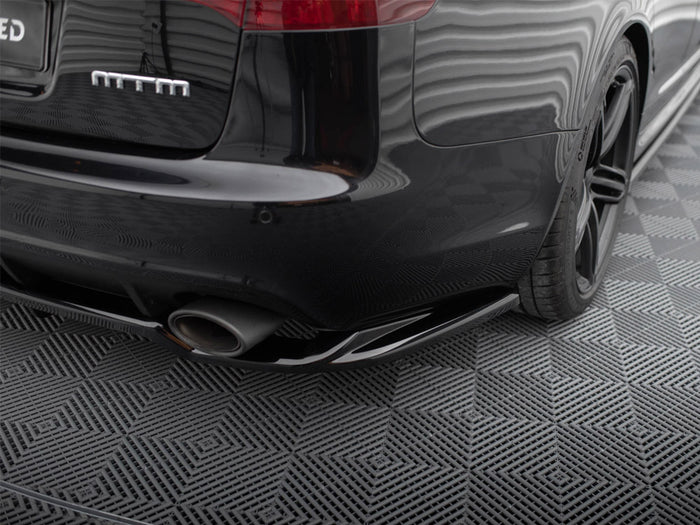 Audi RS6 Avant C6 Central Rear Splitter (Vertical Bars) - Maxton Design