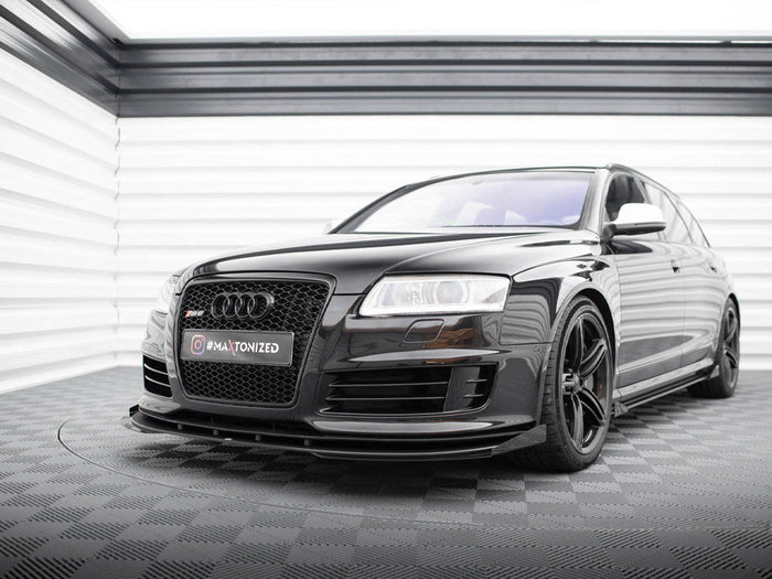 Maxton Design - STREET PRO FRONT SPLITTER + FLAPS AUDI RS6 AVANT C6