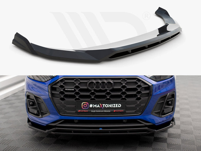 Audi SQ5 / Q5 S-Line SUV / Sportback Mk2 Facelift Front Splitter V.1 - Maxton Design