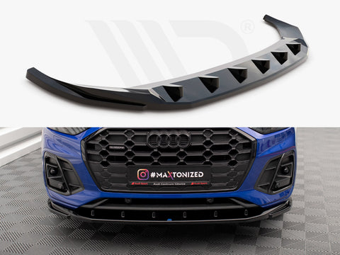 Audi SQ5 / Q5 S-Line SUV / Sportback Mk2 Facelift Front Splitter V.2 - Maxton Design