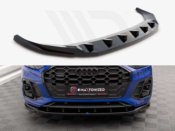 Audi SQ5 / Q5 S-Line SUV / Sportback Mk2 Facelift Front Splitter V.2 - Maxton Design