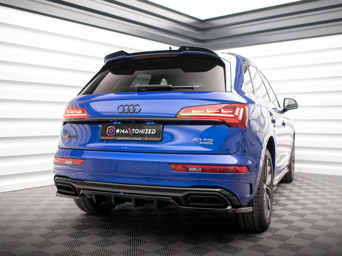 Audi Q5 S-Line SUV Mk2 Facelift Central Rear Splitter (Vertical Bars) - Maxton Design