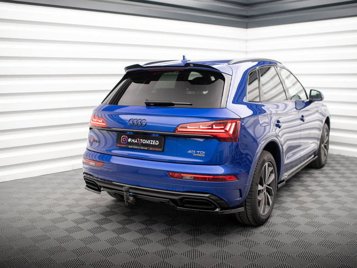 Audi Q5 S-Line SUV Mk2 Facelift Central Rear Splitter (Vertical Bars) - Maxton Design