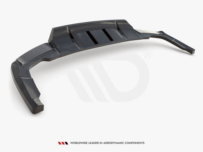 Audi Q5 S-Line SUV Mk2 Facelift Central Rear Splitter (Vertical Bars) - Maxton Design