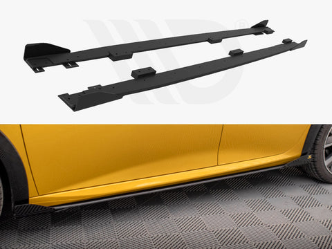 Maxton Design - STREET PRO SIDE SKIRTS DIFFUSERS + FLAPS PEUGEOT 208 GT MK2