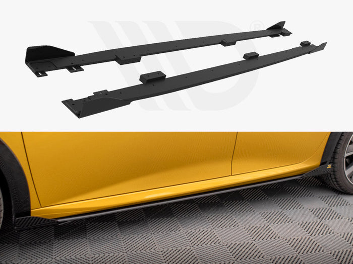 Maxton Design - STREET PRO SIDE SKIRTS DIFFUSERS + FLAPS PEUGEOT 208 GT MK2