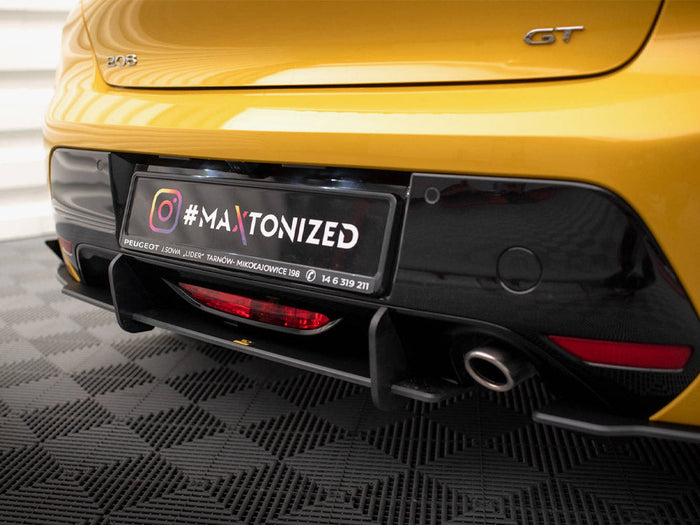 Maxton Design - STREET PRO REAR VALANCE + FLAPS PEUGEOT 208 GT MK2