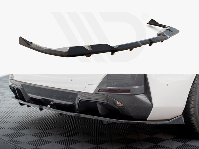 BMW i4 M-Pack G26 Central Rear Splitter (Vertical Bars) V.2 - Maxton Design