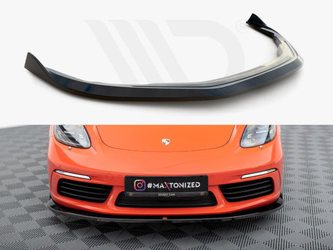 Porsche 718 Cayman 982c Front Splitter V.2 - Maxton Design
