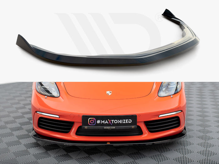 Porsche 718 Cayman 982c Front Splitter V.2 - Maxton Design