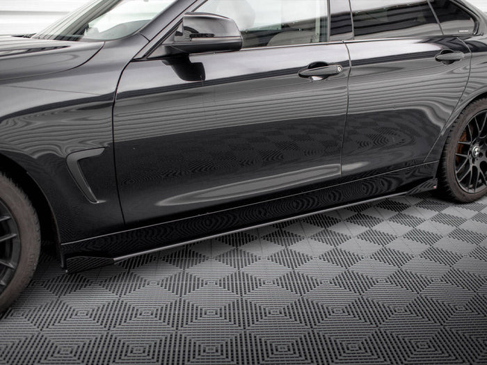 Maxton Design - STREET PRO SIDE SKIRTS DIFFUSERS + FLAPS BMW 4 GRAN COUPE F36