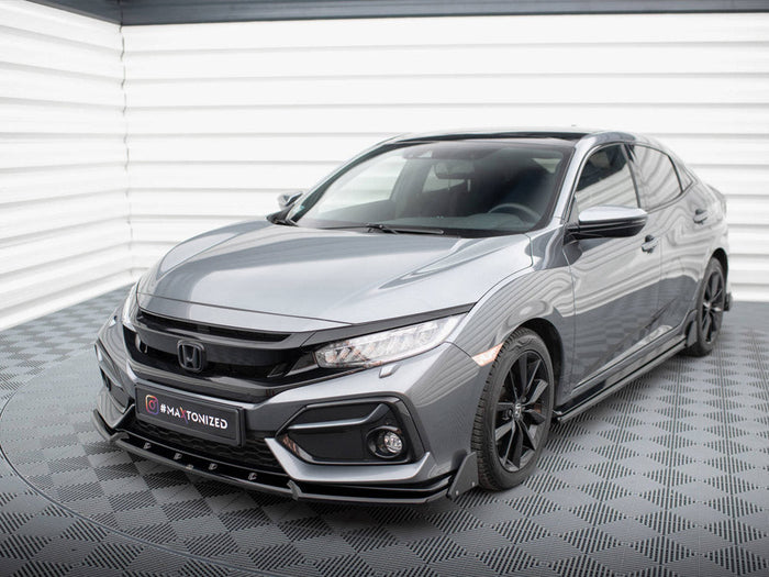 Maxton Design - FRONT SPLITTER V.1 + FLAPS HONDA CIVIC SPORT MK 10