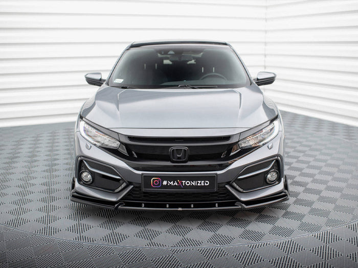 Maxton Design - FRONT SPLITTER V.1 + FLAPS HONDA CIVIC SPORT MK 10