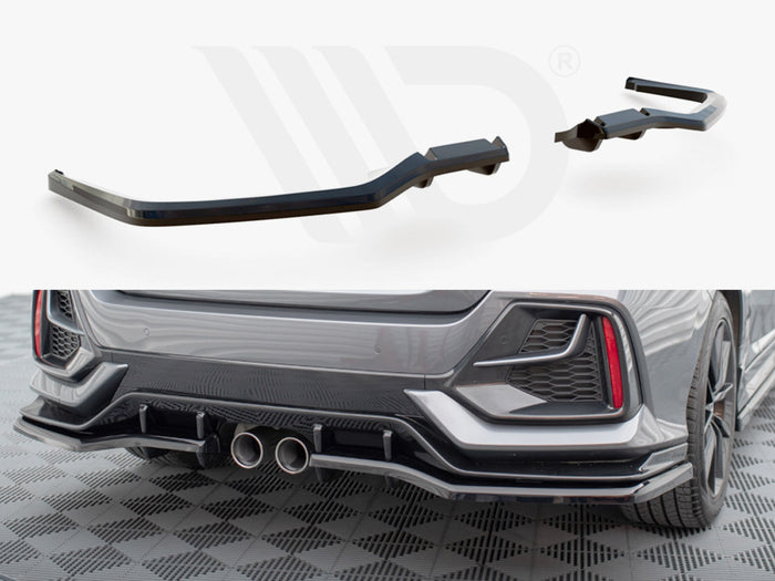 Honda Civic Sport Mk10 Facelift Rear Splitter V.1 (Vertical Bars) - Maxton Design