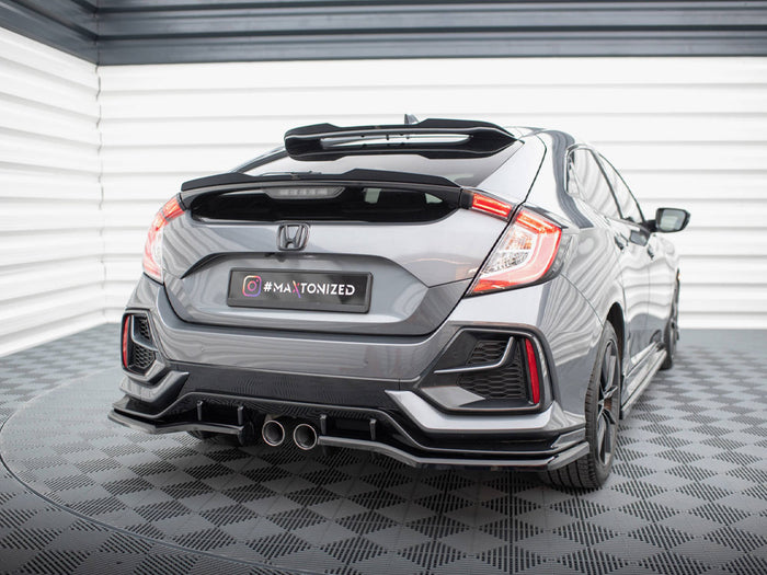 Honda Civic Sport Mk10 Facelift Rear Splitter V.1 (Vertical Bars) - Maxton Design
