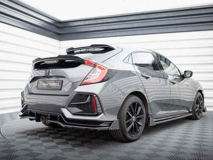 Maxton Design - Rear Splitter V.1 (Vertical Bars) + Flaps Honda Civic Sport Mk10 Facelift