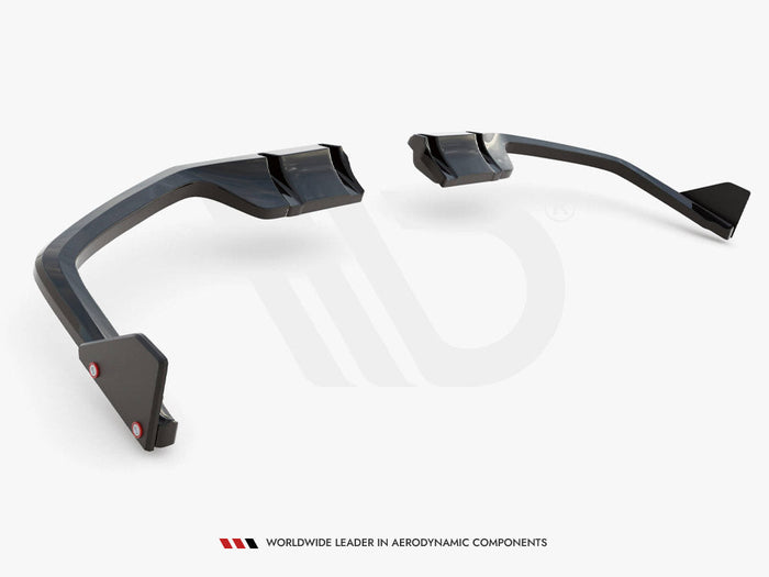 Maxton Design - Rear Splitter V.1 (Vertical Bars) + Flaps Honda Civic Sport Mk10 Facelift