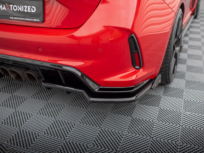 Maxton Design - CENTRAL REAR SPLITTER (VERTICAL BARS) V.1 + FLAPS HONDA CIVIC TYPE-R MK 11