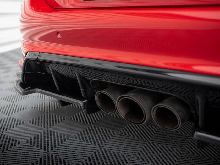 Maxton Design - CENTRAL REAR SPLITTER (VERTICAL BARS) V.1 + FLAPS HONDA CIVIC TYPE-R MK 11