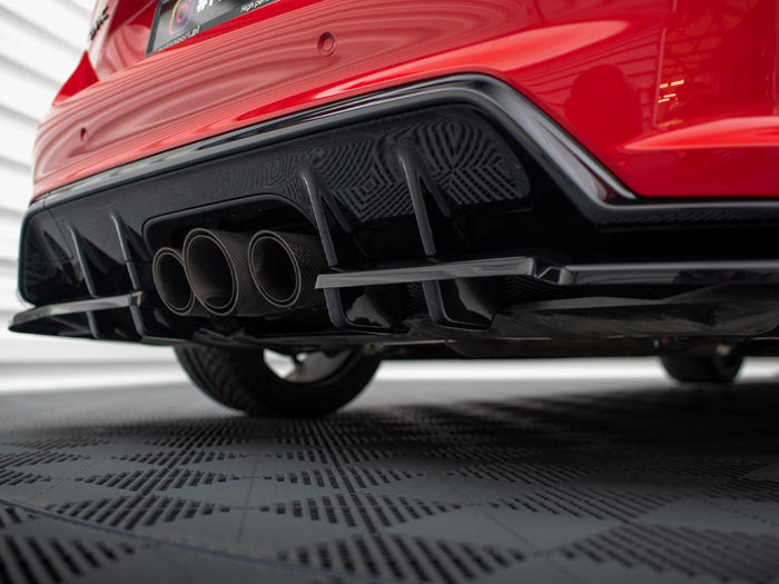 Honda Civic Type-R Mk 11 Central Rear Splitter (Vertical Bars) V.2 - Maxton Design
