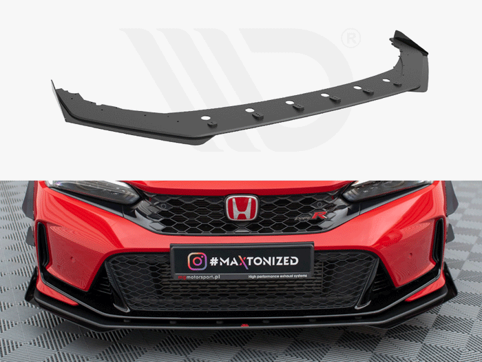 Maxton Design - STREET PRO FRONT SPLITTER + FLAPS HONDA CIVIC TYPE-R MK 11