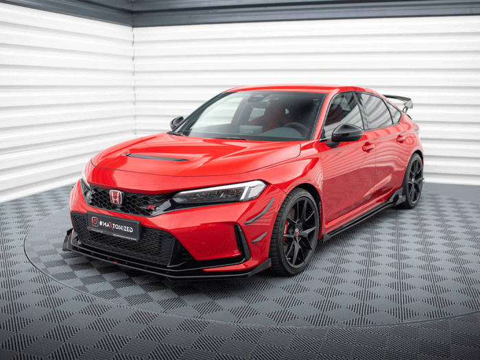 Maxton Design - STREET PRO FRONT SPLITTER + FLAPS HONDA CIVIC TYPE-R MK 11