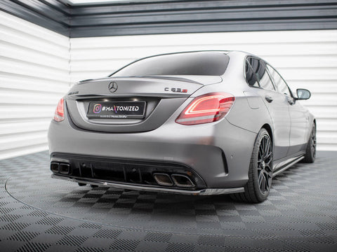 Maxton Design - REAR SPLITTER (VERTICAL BARS) MERCEDES-AMG C63 SEDAN / ESTATE W205 FACELIFT
