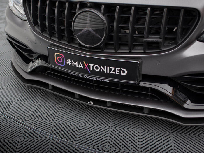 Maxton Design - STREET PRO FRONT SPLITTER MERCEDES-AMG C63 SEDAN / ESTATE W205 FACELIFT