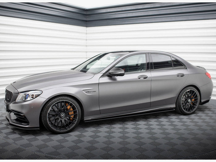 Maxton Design - STREET PRO SIDE SKIRTS DIFFUSERS MERCEDES-AMG C63 SEDAN / ESTATE W205 FACELIFT